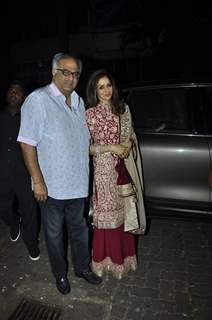 Sridevi and Boney Kapoor at Karva Chauth Celebrations at Anil Kapoor's Residence