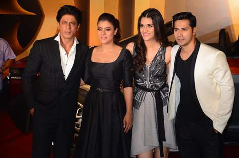 Shah Rukh Khan, Kajol, Kriti Sanon and Varun Dhawan at Trailer Launch of 'Dilwale'