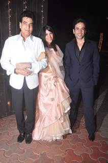 EKta Kapoor, Jeetendra and Tusshar Kapoor at  Shilpa Shetty's Diwali Bash