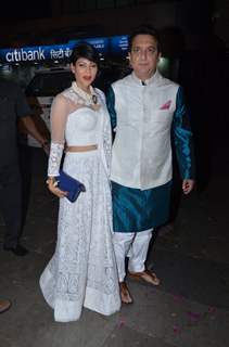 Sajid Nadiadwala and Wardha Khan at Big B's Diwali Bash