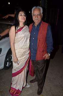 Ramesh Sippy and Kiran Juneja at Big B's Diwali Bash