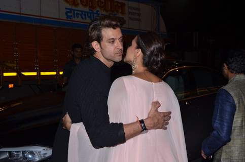 Hrithik Roshan and Neha Dhupia at Big B's Diwali Bash