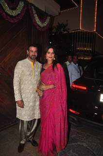 Ronit Roy and Neelam Singh at Big B's Diwali Bash