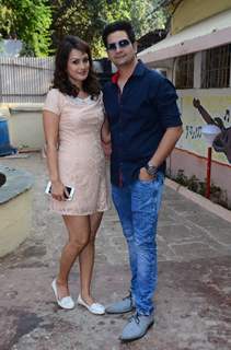 Karan Mehra and Nisha Rawal pose for the media at Diwali Celebrations