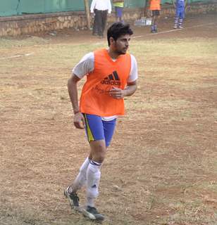 Sidharth Malhotra Snapped Playing a Friendly Soccer Match