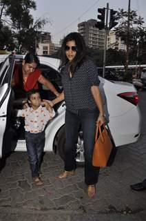 Konkona Sen Sharma with her kid at Aaradhya Bachchan's Birthday Bash