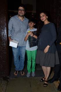 Sonali Bendre with her Husband and Kid at Aaradhya Bachchan's Birthday Bash