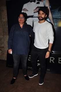 Vashu Bhagnani with son Jackky Bhagnani at Special Screening of 'Spectre'