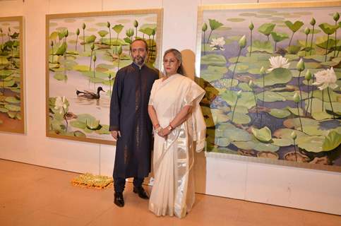 Jaya Bachchan at an Art Exhibition