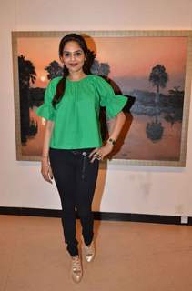 Madhoo at an Art Exhibition