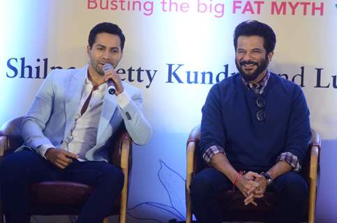 Varun Dhawan and Anil Kapoor at Launch of Shilpa Shetty's Book 'The Great Indian Diet'