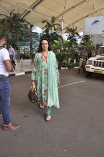 Hema Malini Snapped at Airport