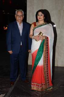 Ramesh Sippy and Kiran Juneja at Masaba Gupta's Wedding Reception