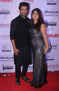 Sharad Kelkar and Keerti Gaekwad Kelkar at Filmfare Awards - Marathi 2015