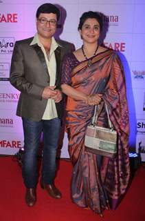 Sachin and Supriya Pilgaonkar at  Filmfare Awards - Marathi 2015