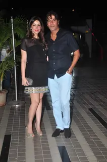 Chunky Pandey with wife Bhavna Pandey at Sajid Khan's Birthday Bash