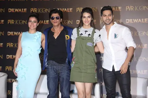 Kajol, Shah Rukh Khan, Kriti Sanon and Varun Dhawan at Second Song Launch of 'Dilwale'