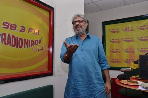 Sanjay Leela Bhansalui for Promotions of Bajirao Mastani at Radio Mirchi