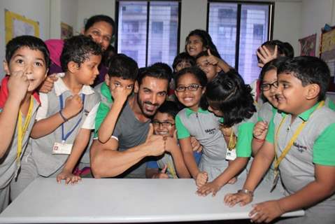 John Abraham at Billabong International School in Thane