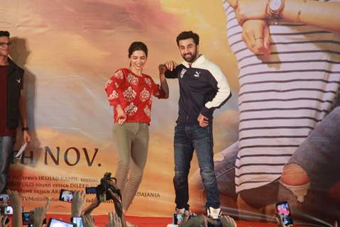 Deepika and Ranbir at Promotions of Tamasha at Panvel