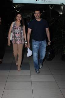 Madhuri Dixit Nene with her Husband Snapped at Airport