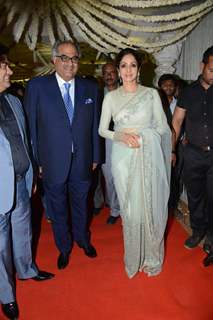 Boney Kapoor and Sridevi at Jaya Prada's Son's Wedding