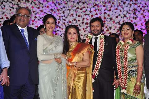 Sridevi and Boney Kapoor at Jaya Prada's Son's Wedding