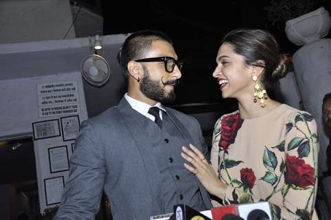 Ranveer Singh and Deepika Padukone at Success Bash of 'Tamasha'