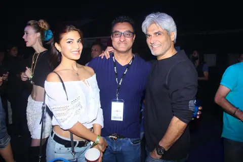 Jacqueline Fernandes, Harindar Singh and Mohammad Morani at Afrojack's Bash