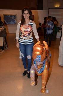 Bina Aziz at an Art Exhibition