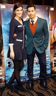 Kriti Sanon and Varun Dhawan at Press Meet of 'Dilwale' in London