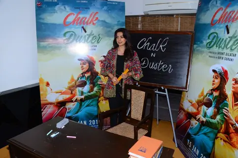 Juhi Chawla at Trailer Launch of 'Chalk N' Duster'