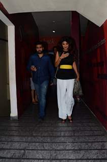 Raj Kundra and Shilpa Shetty Snapped at PVR