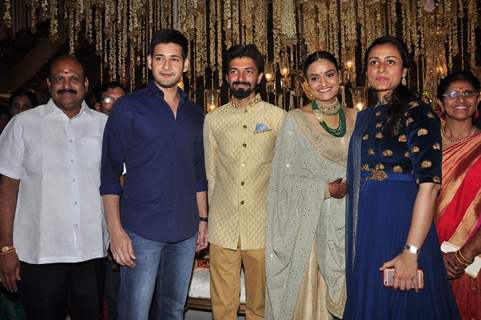 Mahesh Babu and Namrata Shirodkar at Priyanka Dutt and Nag Ashwin's Wedding Reception