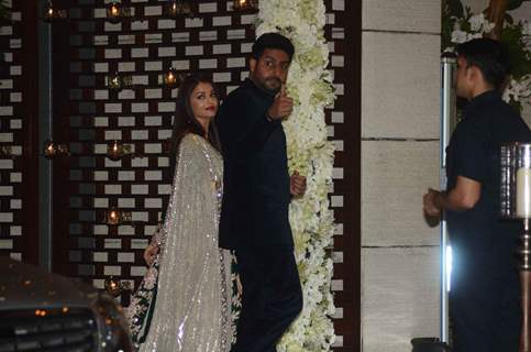 Aishwarya Rai Bachchan and Abhishek Bachchan at Mukesh and Nita Ambani's Bash