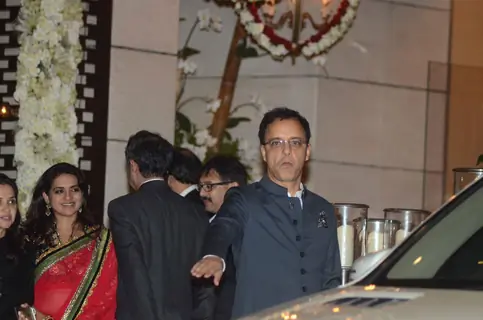 Vidhu Vinod Chopra was snapped at Mukesh and Nita Ambani's Bash