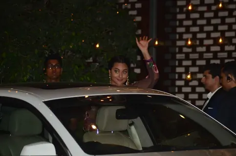 Sonakshi Sinha was snapped at Mukesh and Nita Ambani's Bash