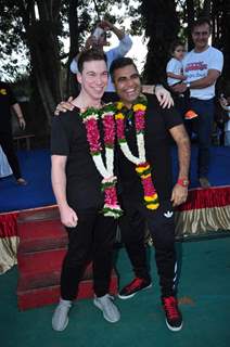 Shailendra Singh and DJ Hardwell at Magic Bus Charity Event