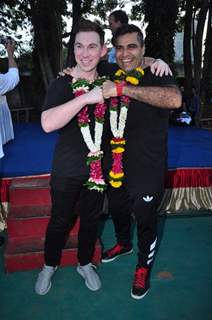 DJ Hardwell and Shailendra Singh at Magic Bus Charity Event