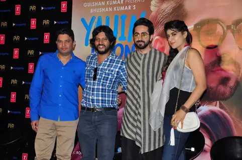 Bhushan Kumar and Ayushmann Khurrana at Launch of 'Yahi Hoon Main' Music Video