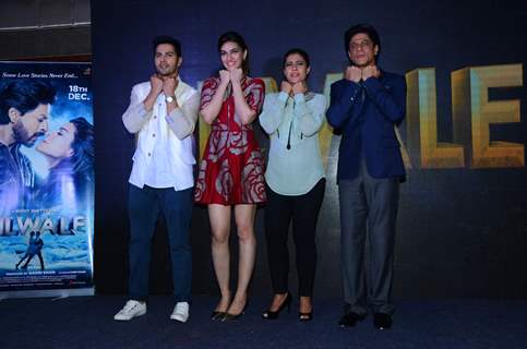 Shah Rukh Khan, Kajol, Varun Dhawan and Kriti Sanon at Launch of 'Tukur Tukur' Song of Dilwale