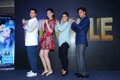 Shah Rukh Khan, Kajol, Varun Dhawan and Kriti Sanon at Launch of 'Tukur Tukur' Song of Dilwale