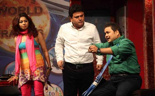 Monaz Mevawala and Johny Lever at Ali Asgar's Play 'Dil Toh Baccha Hai Ji'