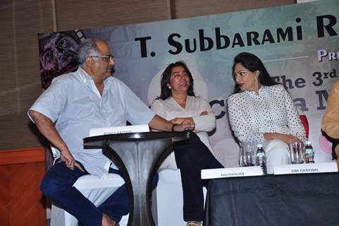 Boney Kapoor and Simi Garewal at Press Meet of Yash Chopra Memorial Award