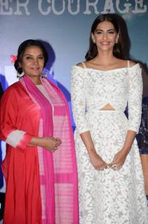 Shabana Azmi and Sonam Kapoor at Trailer Launch of Neerja