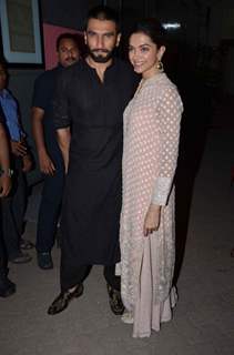 Ranveer Singh and Deepika Padukone at Mehboob Studios