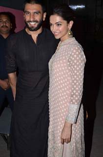 Ranveer Singh and Deepika Padukone at Mehboob Studios