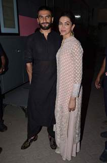 Ranveer Singh and Deepika Padukone at Mehboob Studios