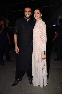 Ranveer Singh and Deepika Padukone at Special Screening of Bajirao Mastani