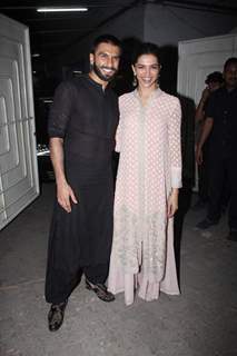 Ranveer and Deepika at Special Screening of Bajirao Mastani